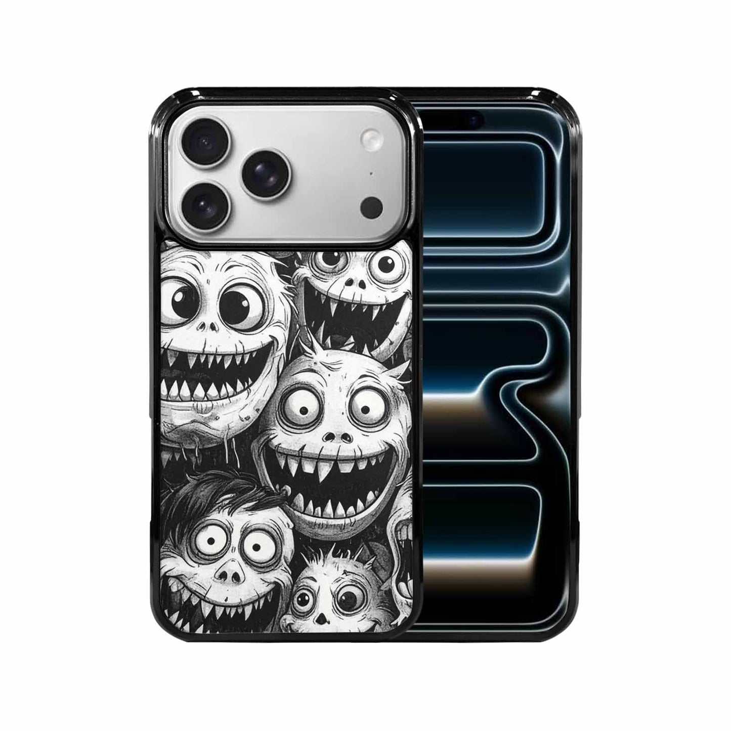 iPhone 17 Pro Max Case — Black And White Monster Original Art, Custom Made Phone Cover
