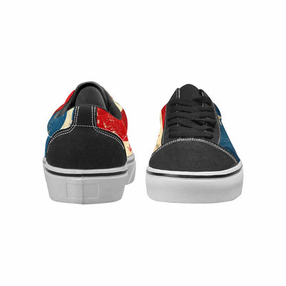 WOMEN'S American Flag Stars Canvas Lace-Up Vibrant Chaos Custom Shoes