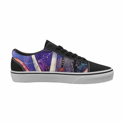 WOMEN'S Rainbow Drip Mushrooms Lace-Up Canvas Grunge Shoes