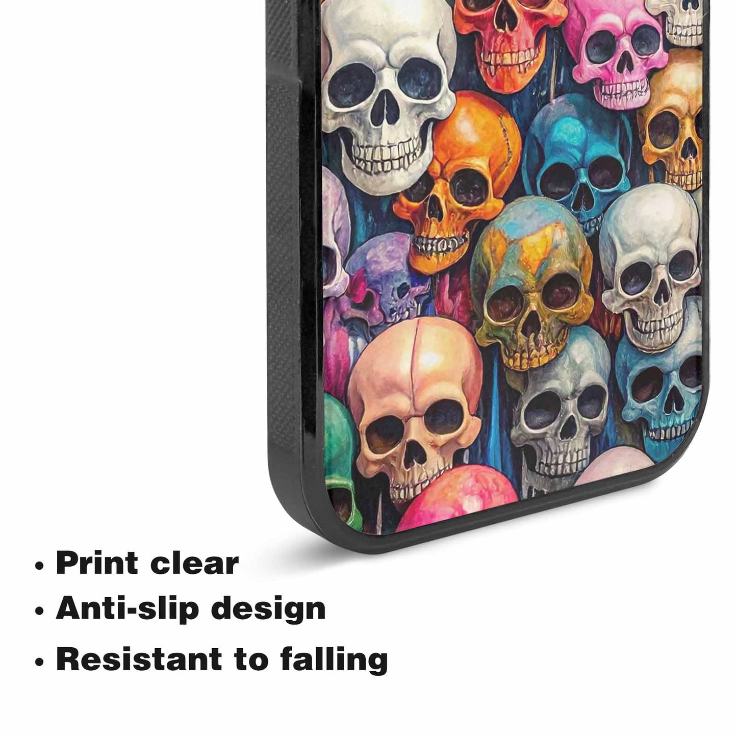 iPhone 15 Plus Case — Skulls Marbleskulls Pattern Ctw, Custom Designed Case Cover