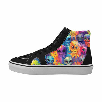 MEN'S Aliens  Tie Dye High Top Canvas Neon Fantasy Shoes