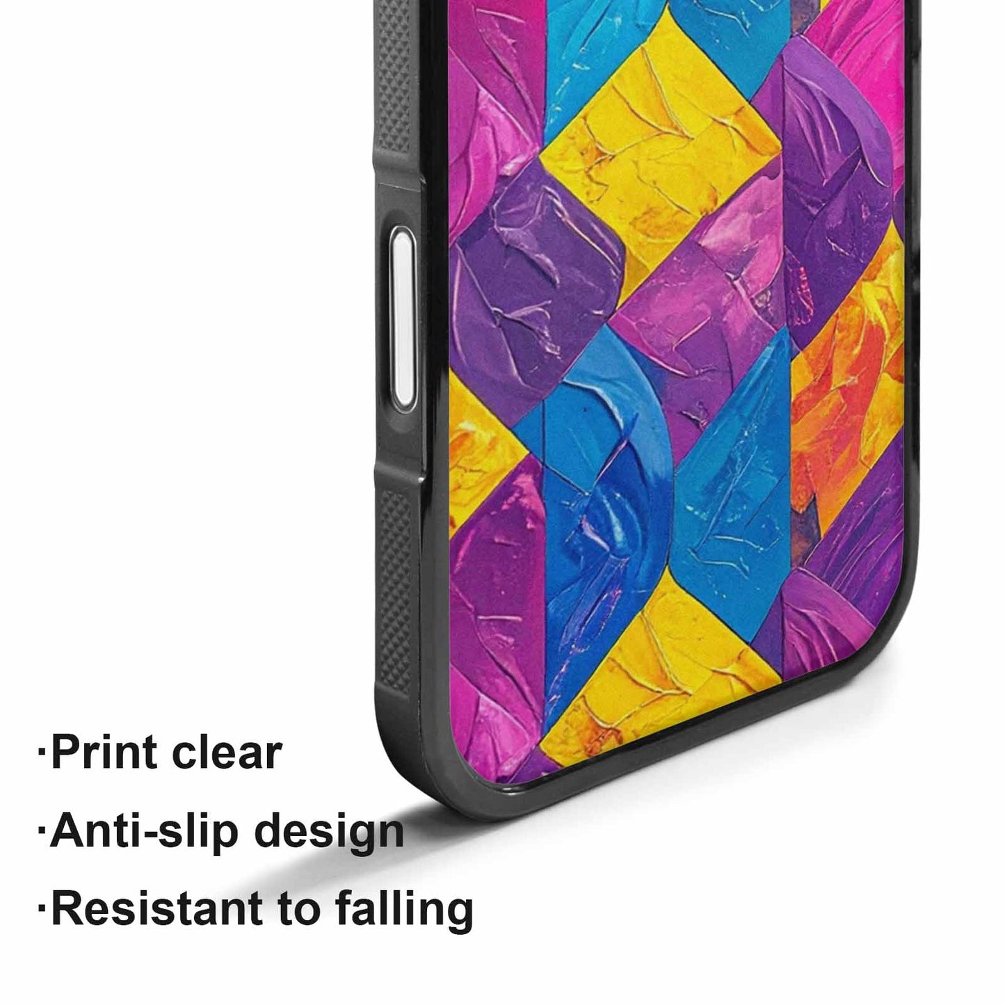 iPhone 17 Case — Pansexual Flag Color Theme Original Art, Custom Made Phone Cover
