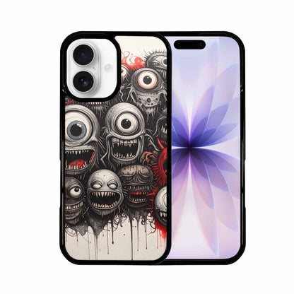 iPhone 17 Case — Multi Eye Monster Black Original Art, Custom Printed Phone Case