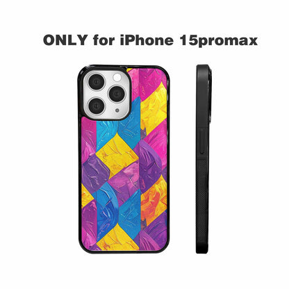 iPhone 15 Pro Max Case — Pansexual Flag Color Theme Small Rainbow, Custom Designed Case Cover