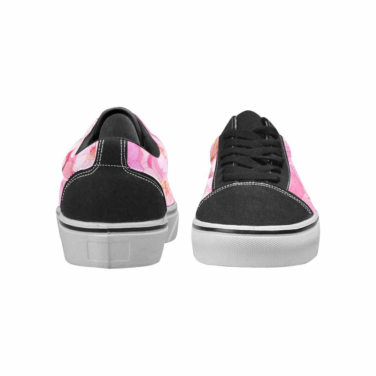 WOMEN'S Cherry Blossom Branch Lace-Up Canvas Neon Fantasy Custom Shoes