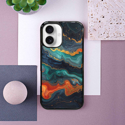 iPhone 16 Case — Marble Dark, Custom Phone Case