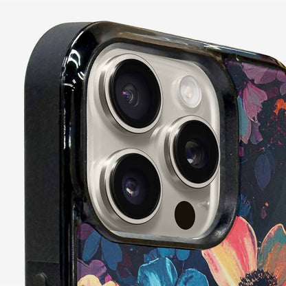 iPhone 16 Pro Case — Shadowy Glitch Floral Pattern Hundreds Of, Custom Print Case Cover