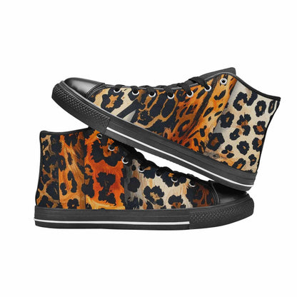 MEN'S Animal Print High Top Canvas Dark Academia Custom Sneakers