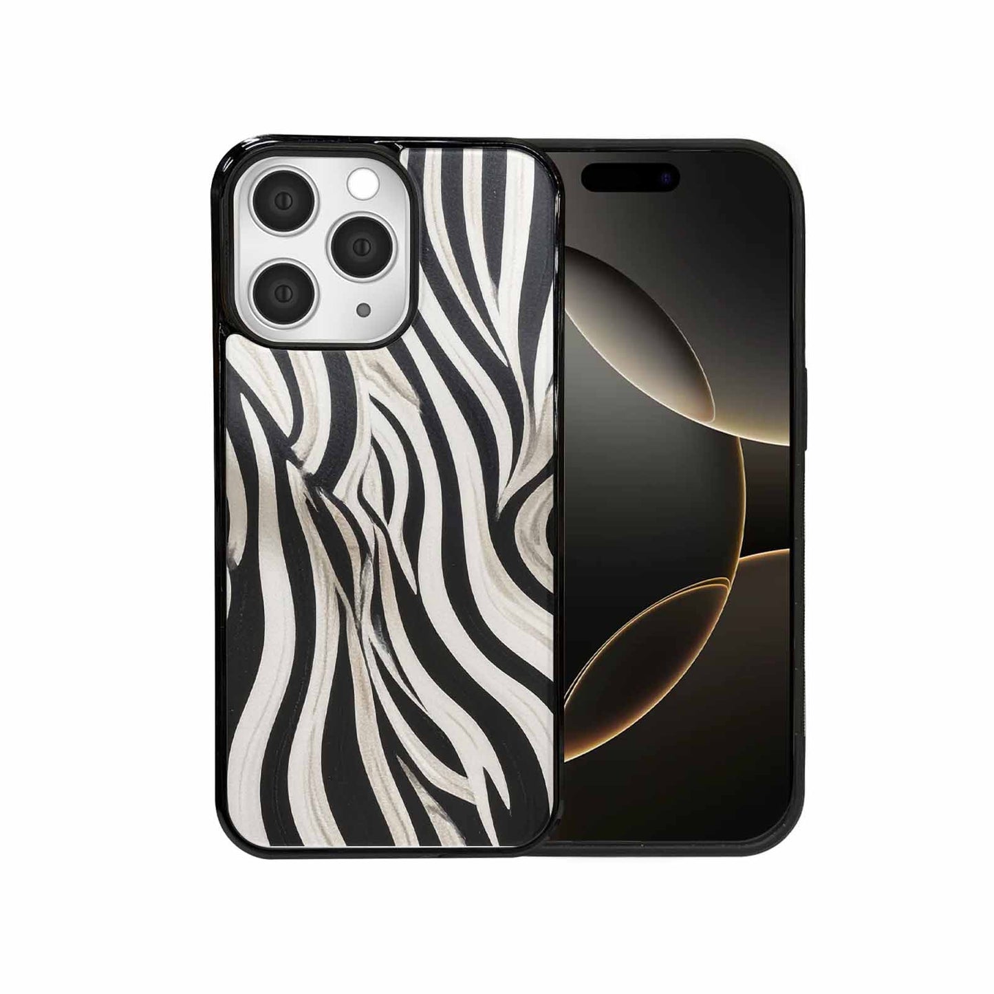 iPhone 15 Pro Max Case — Modern Zebra Stripe, Custom Designed Case Cover