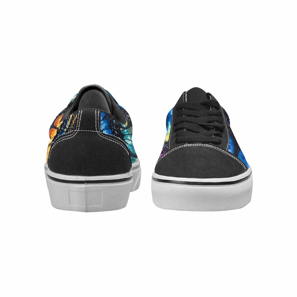 WOMEN'S Tie Lace-Up Canvas Melting Art Custom Sneakers