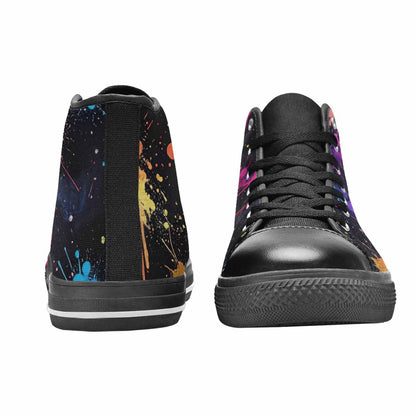 MEN'S Paint Splatter High Top Canvas Vivid Shoes