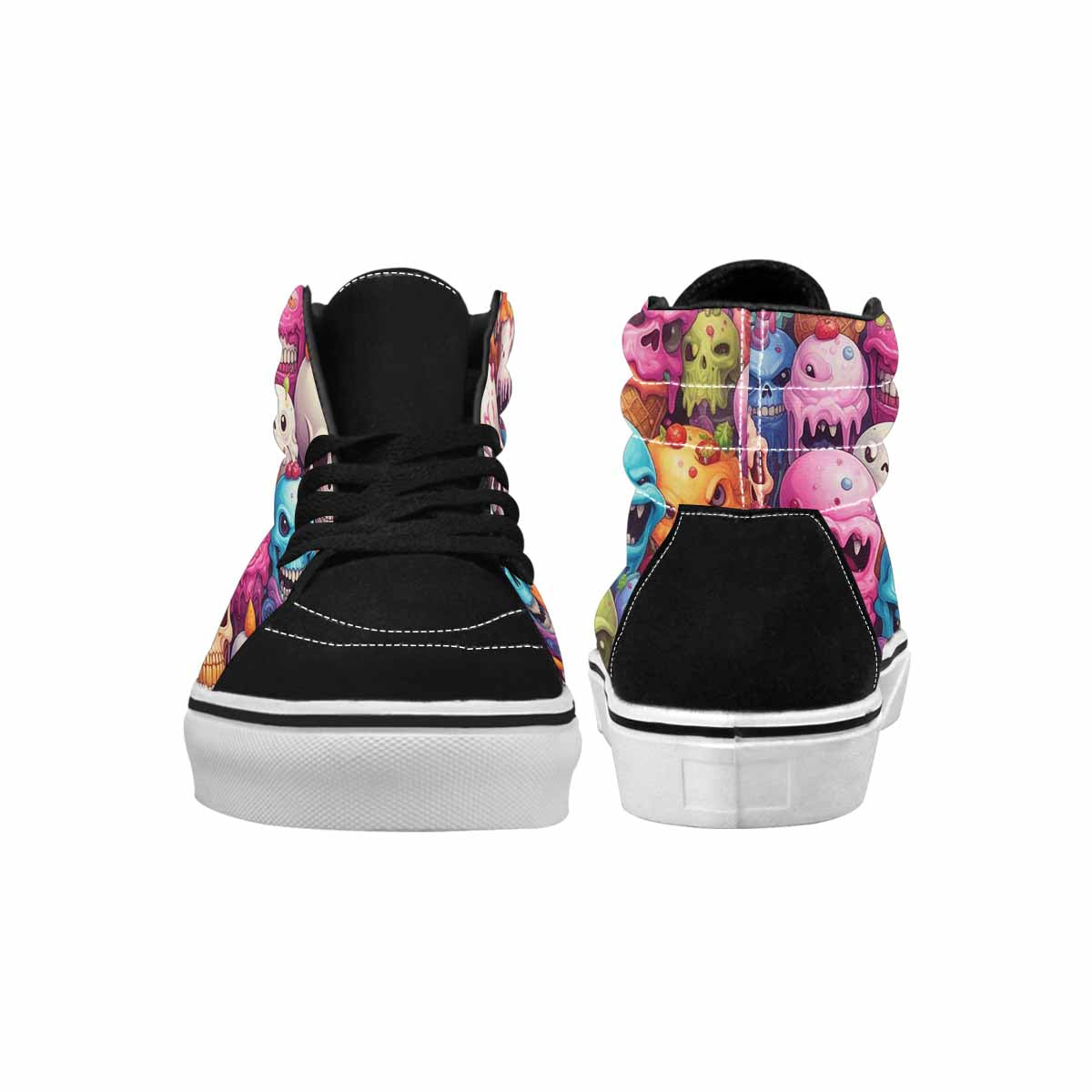 MEN'S Ice Cream Monsters  High Top Canvas Cottagecore Sneakers
