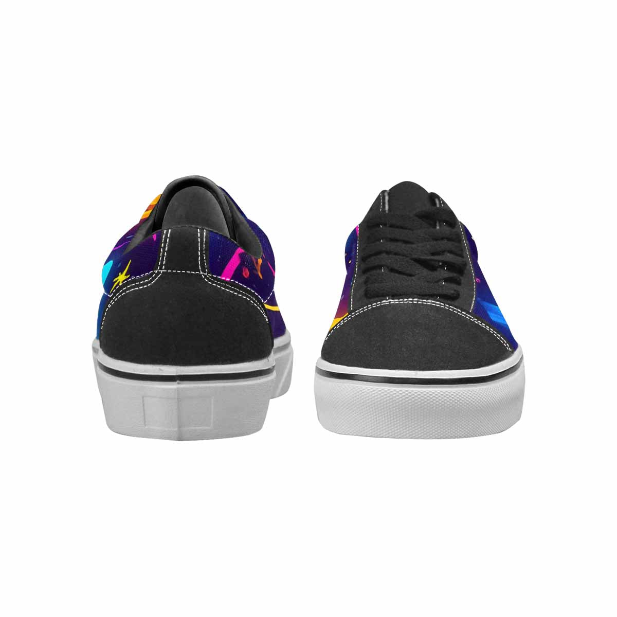 WOMEN'S 80s Retro Motif Lace-Up Canvas Surreal Custom Shoes