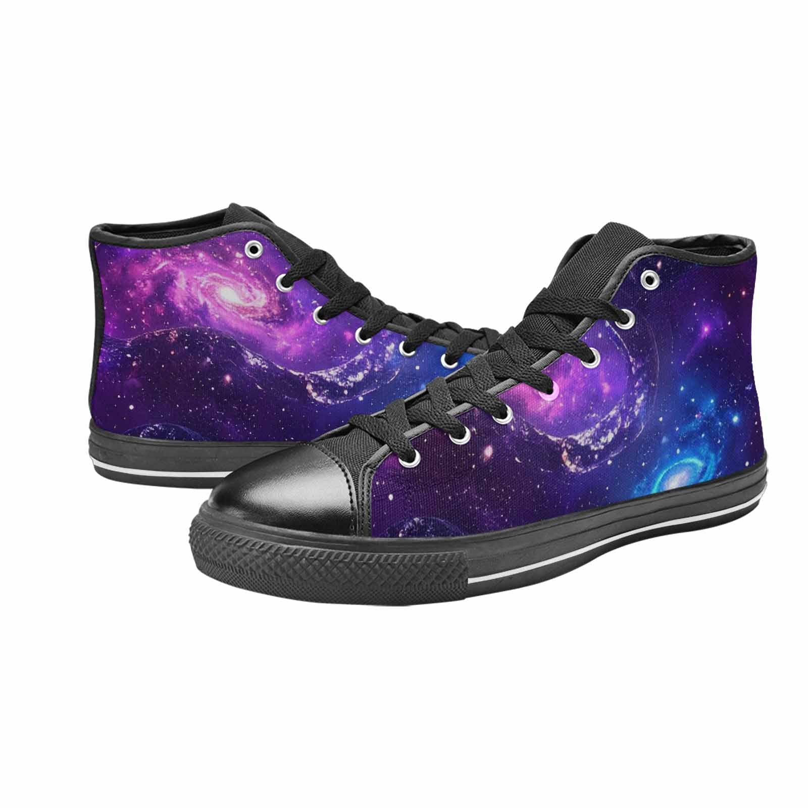 MEN'S Galaxy Snake Print High Top Canvas Cottagecore Custom Shoes