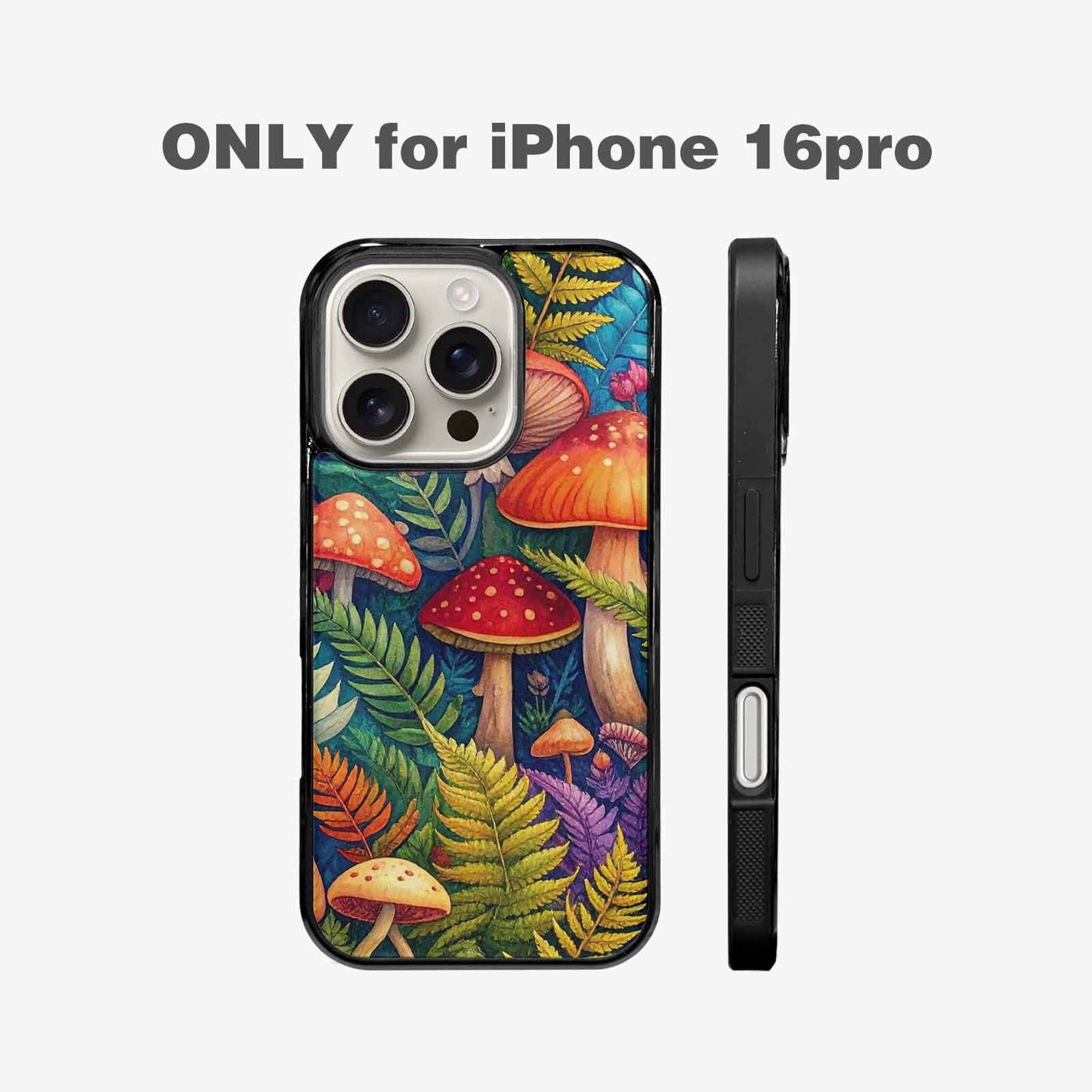 iPhone 16 Pro Case — Mushrooms Botanicalmushrooms P Cix, Customized Protective Case
