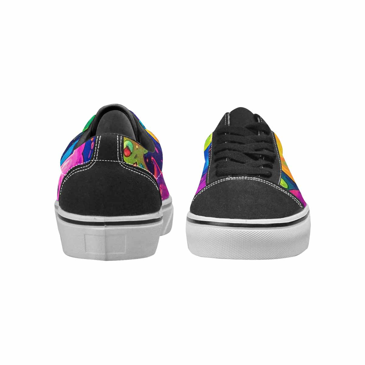WOMEN'S Ice Cream Monsters  Lace-Up Canvas Cottagecore Custom Sneakers