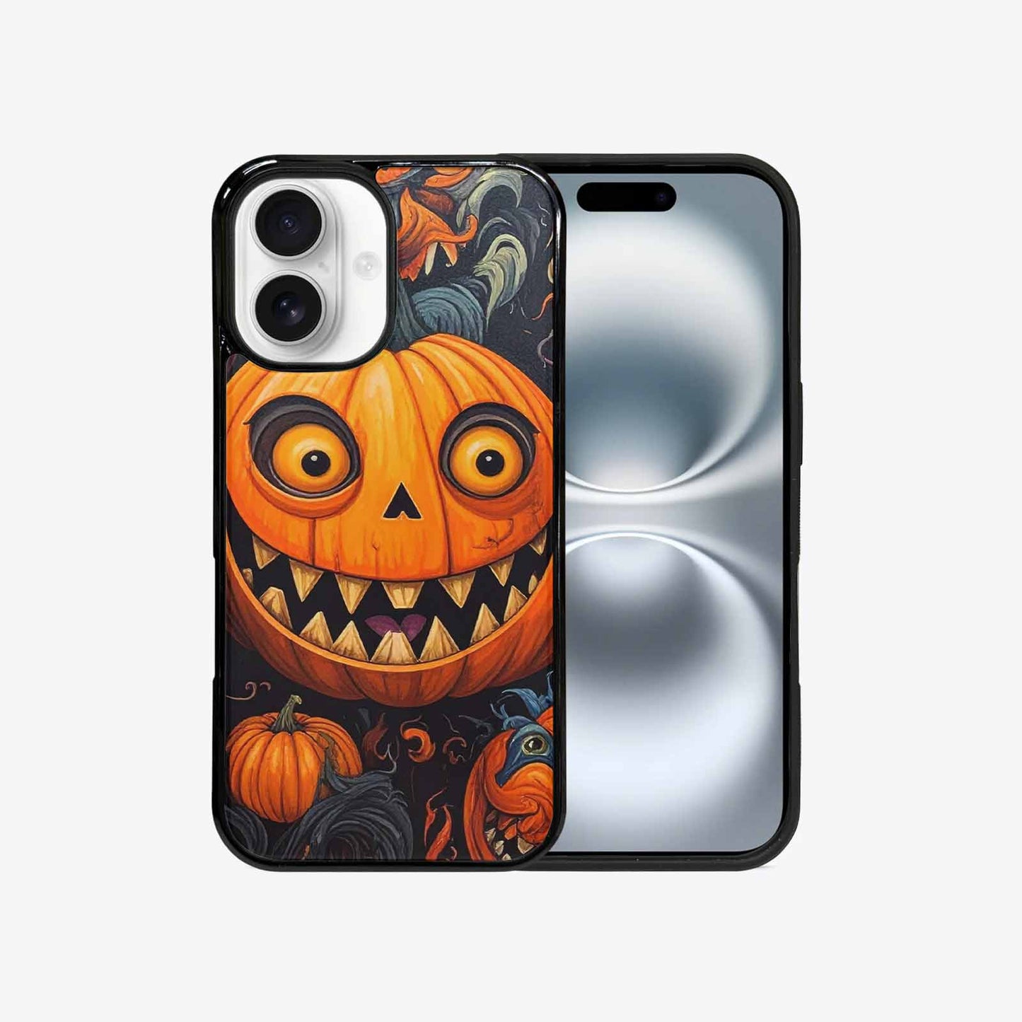 iPhone 16 Case — Cartoon Pumpkin Monster, Customized Protective Case