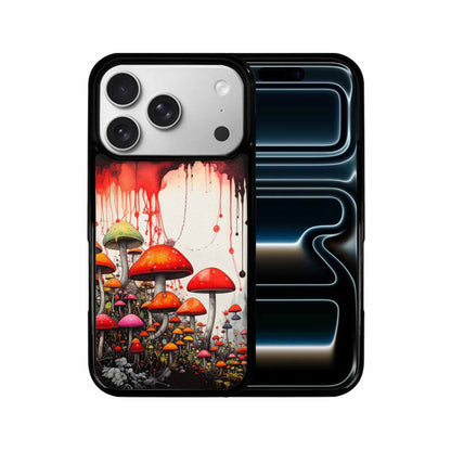 iPhone 17 Pro Case — Black Red Ink Rainbow Drip Original, Custom Art Phone Cover
