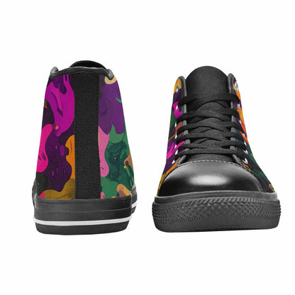 MEN'S Military Camouflage Blotch High Top Canvas Dark Academia Sneakers