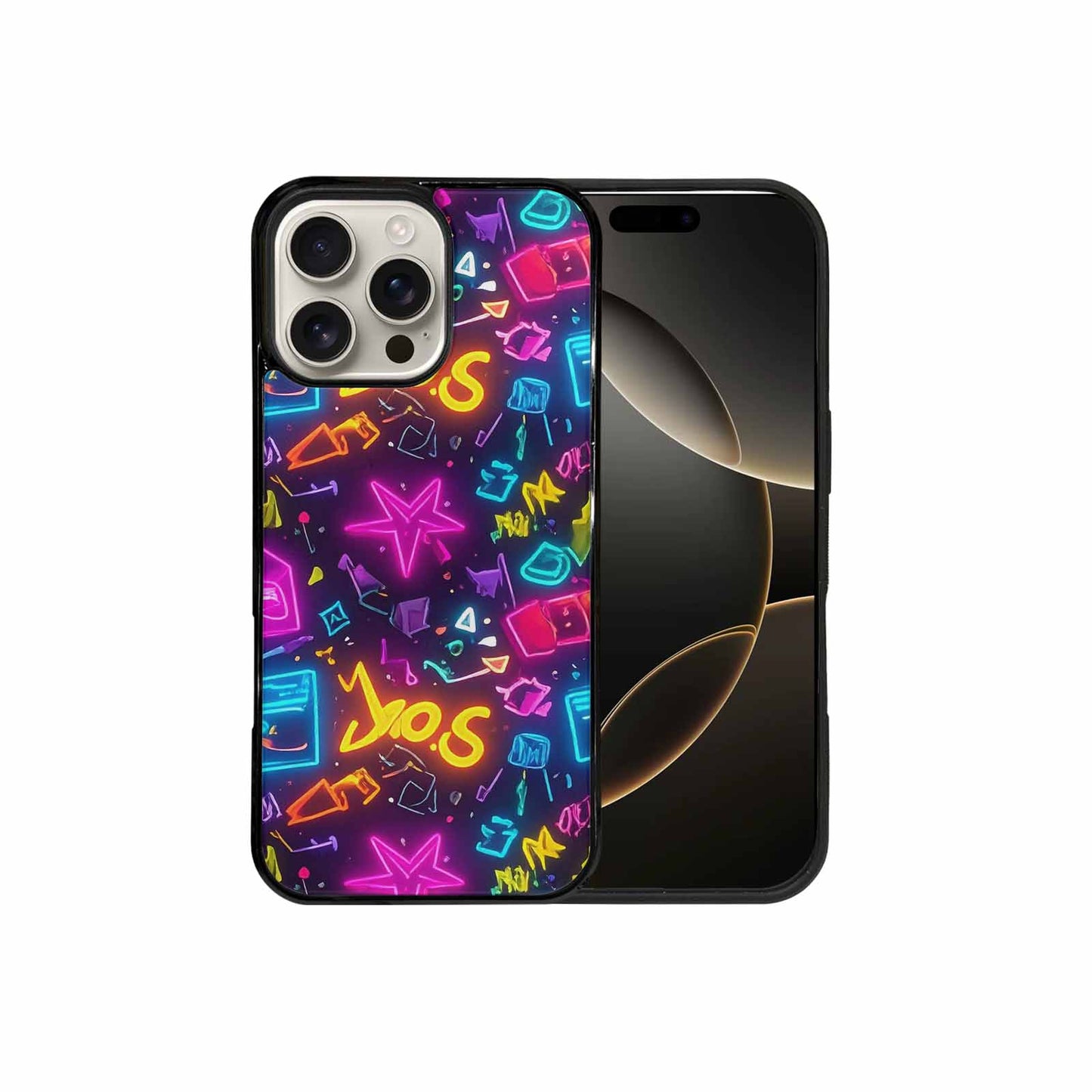 iPhone 16 Pro Max Case — 80s Retro Motif 80s Retro Motifs, Custom Designed Case Cover
