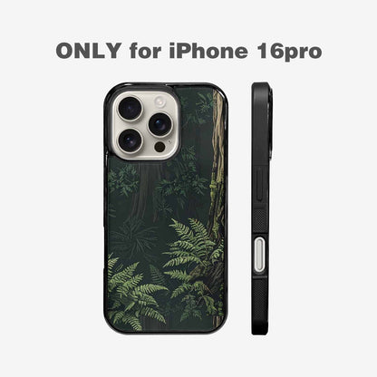 iPhone 16 Pro Case — Seamless Pattern Ancient Redwood Forest Giant, Custom Phone Case