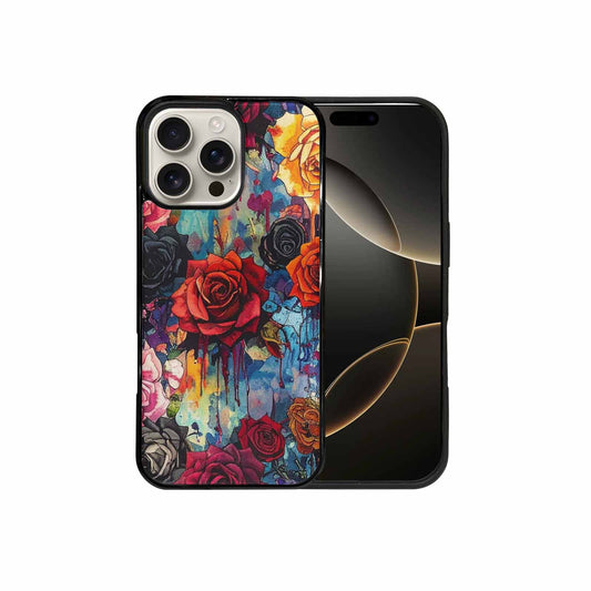 iPhone 16 Pro Max Case — Gothic Rose Gothic Roses Pattern Hundreds, Custom Phone Case