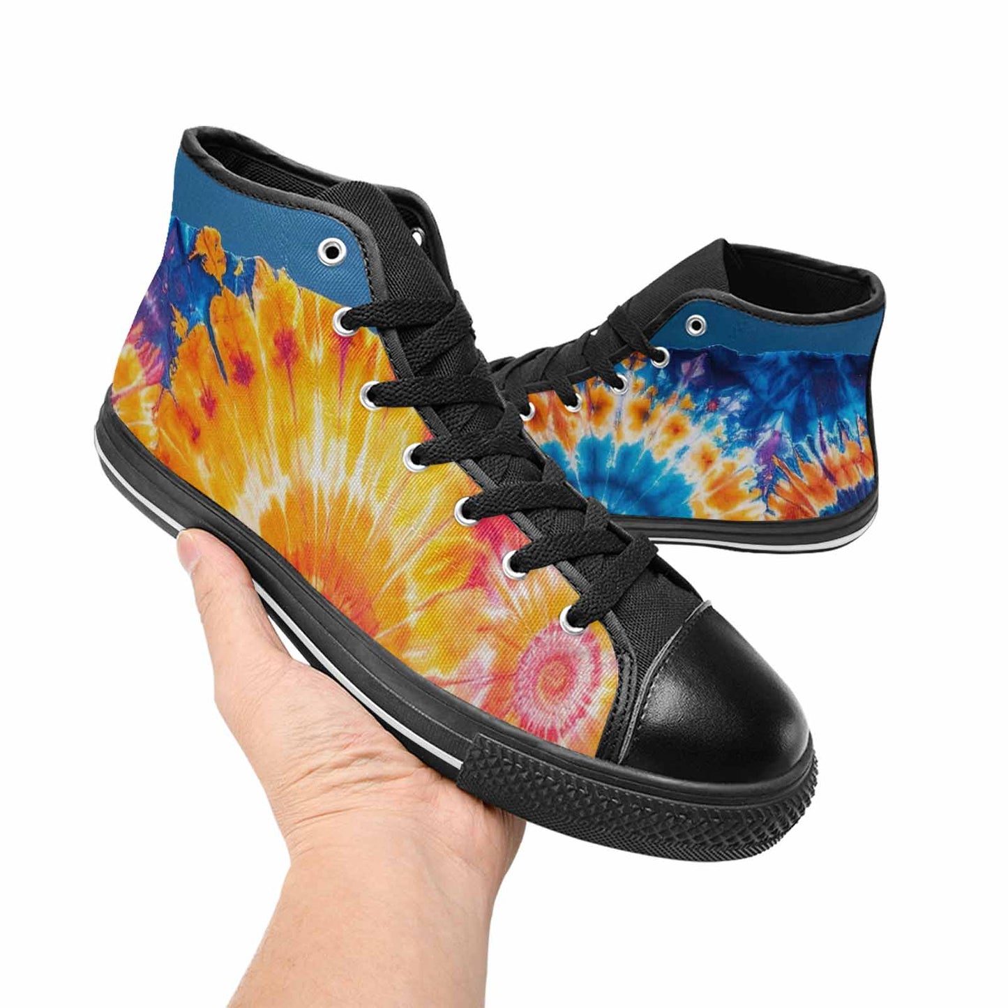 MEN'S Tie Dye Mixed Style High Top Canvas Neon Fantasy Shoes