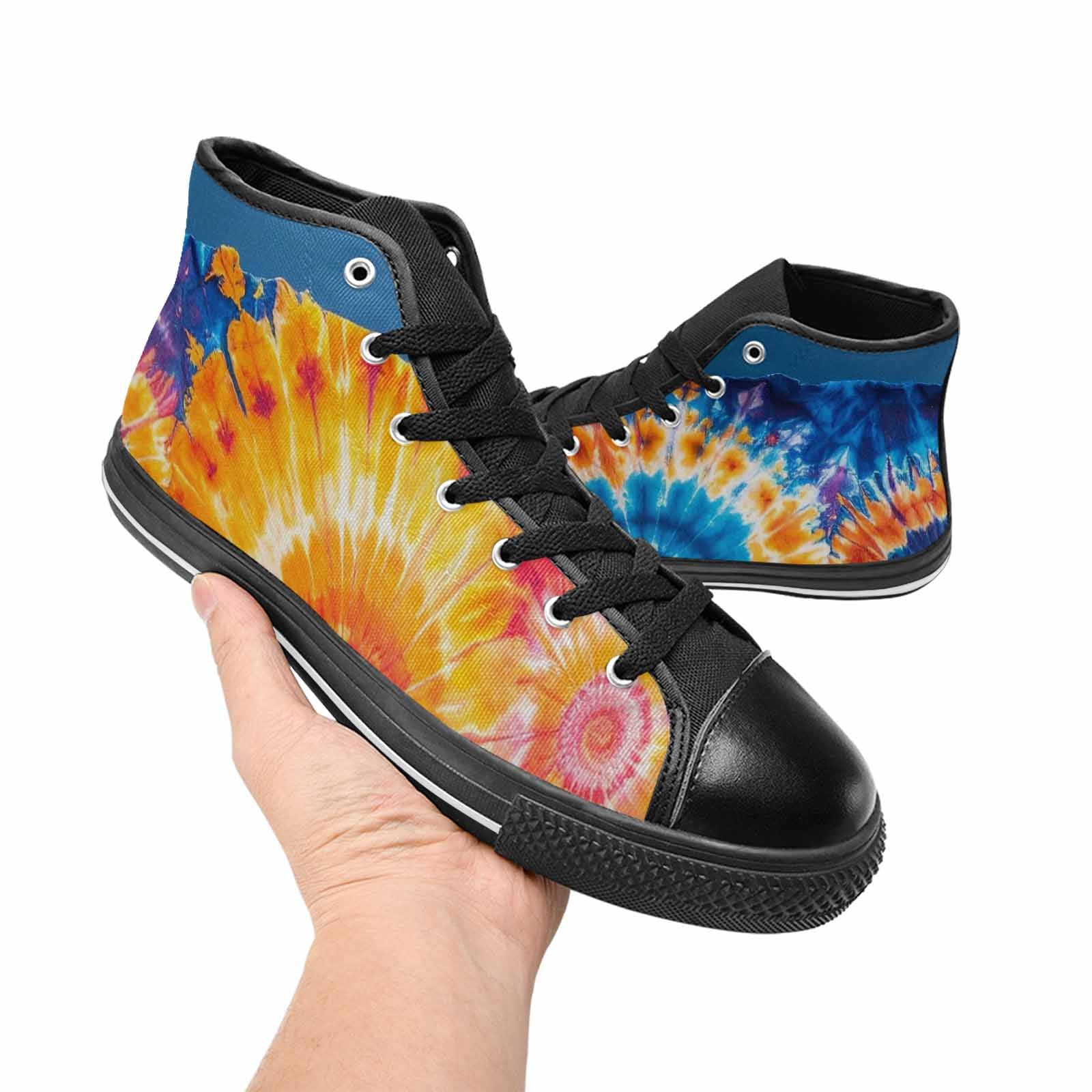 MEN'S Tie Dye Mixed Style High Top Canvas Neon Fantasy Shoes