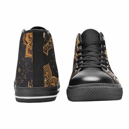 WOMEN'S Mandala High Top Canvas Dark Academia Custom Sneakers