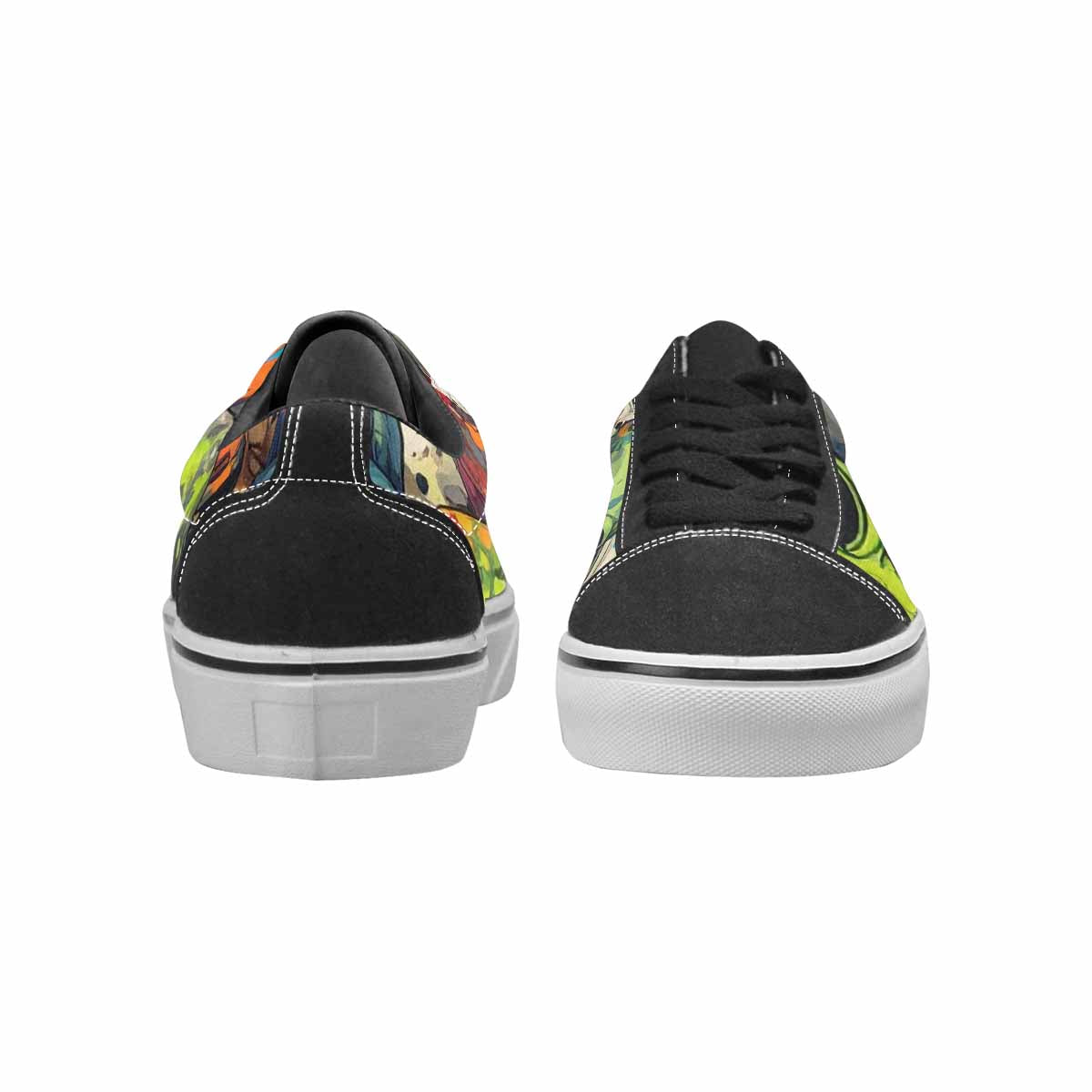 WOMEN'S Aliens × Camo Aliens Lace-Up Canvas Vibrant Chaos Custom Sneakers