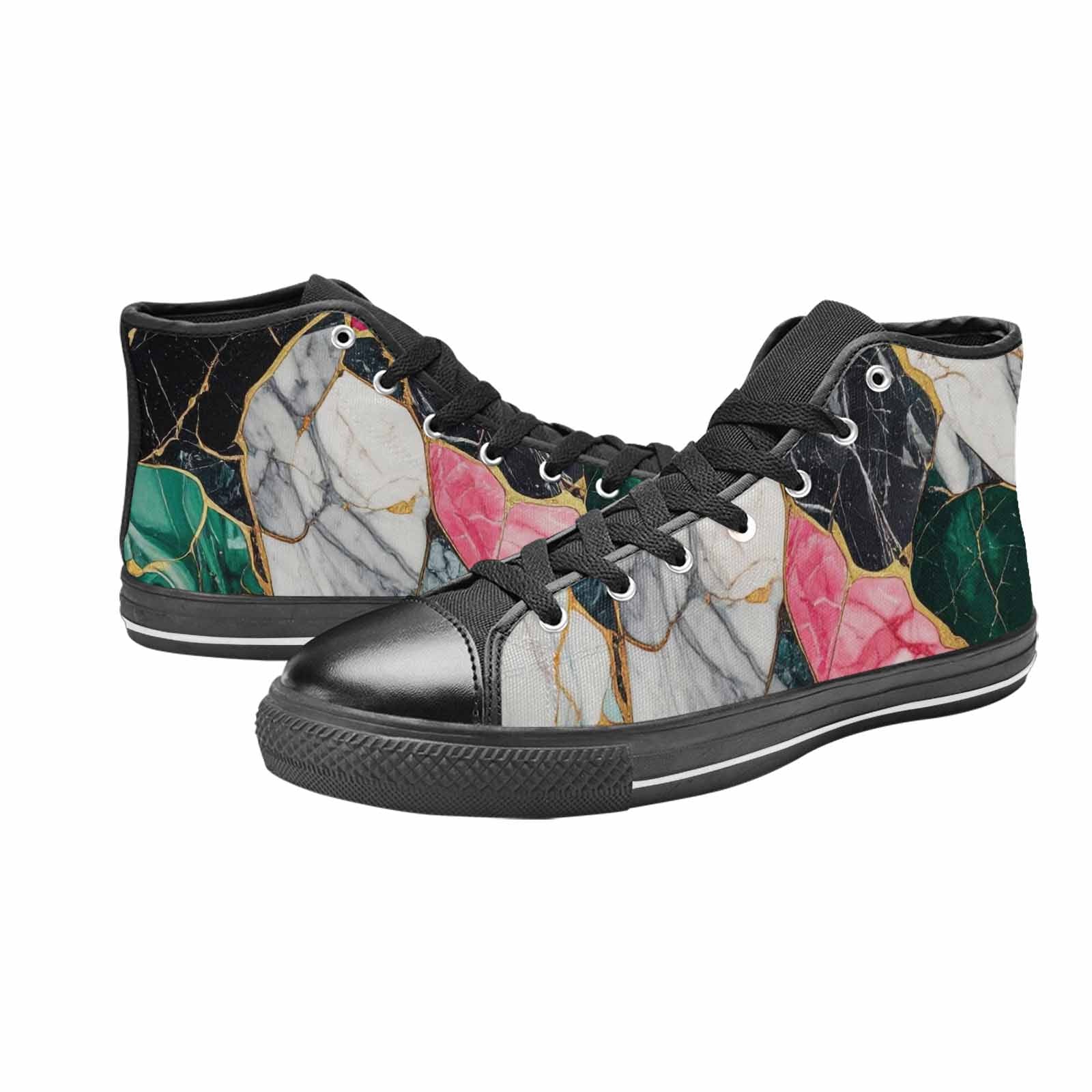 MEN'S Marble Stone Texture High Top Canvas Aesthetic Sneakers