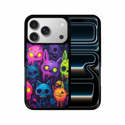 iPhone 17 Pro Case — Mixed Toxic Glow Creature Pattern Cartoon, Custom Designed Case Cover