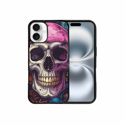 iPhone 16 Plus Case — Mushroom Skull, Personalized Phone Case