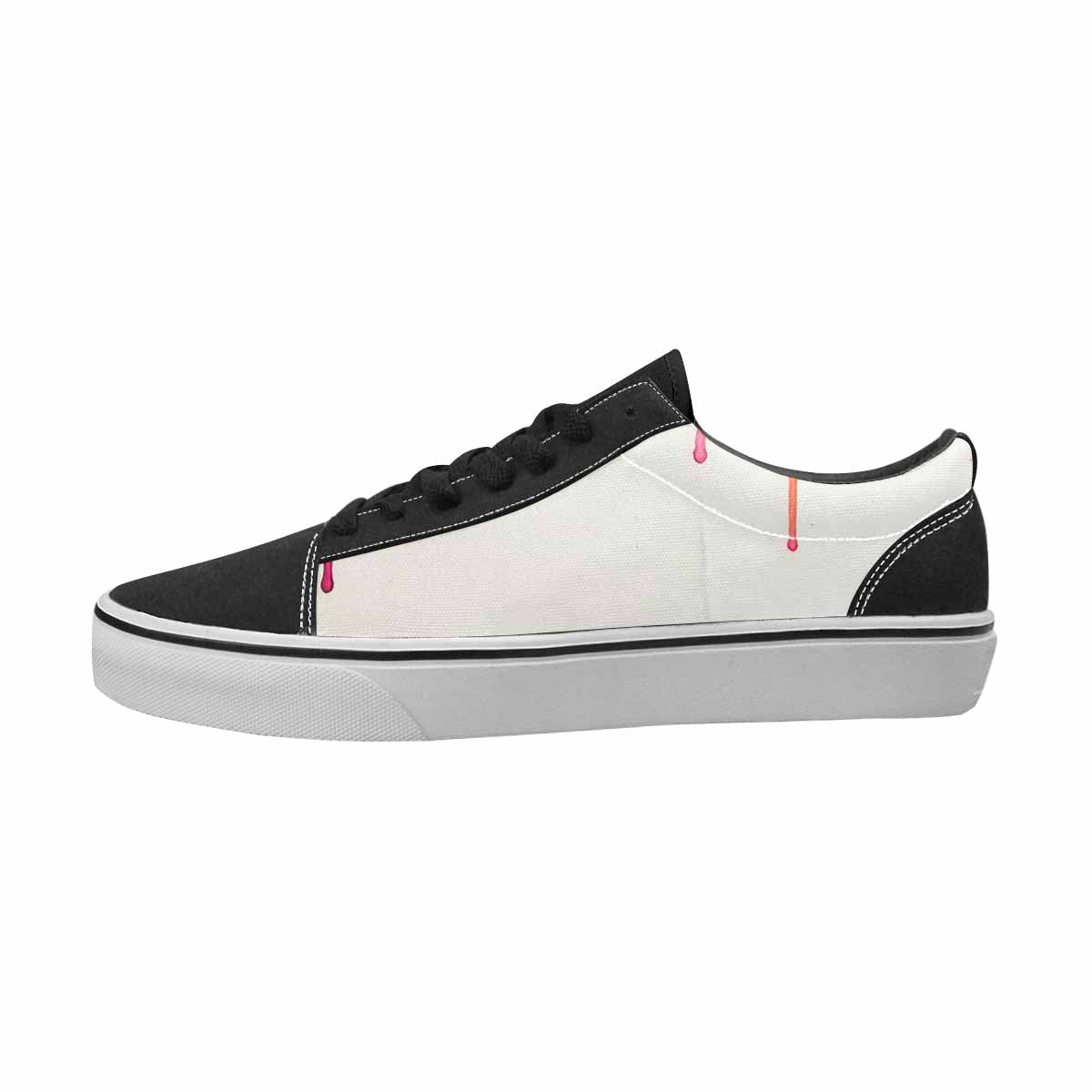 MEN'S Tie Dye Black & Pink Ink Canvas Custom Design Kaleidoscope Limited Edition Sneakers