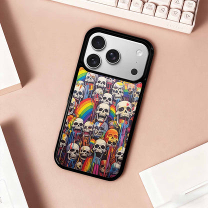 iPhone 17 Pro Case — Rainbow From Skulls Mouth Skulls Gothic, Custom Designed Case Cover