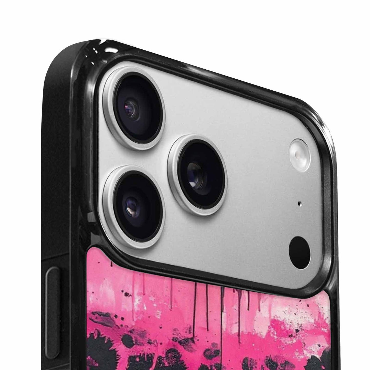 iPhone 17 Pro Case — Black Pink Ink Animal Print Animal, Personalized Phone Case