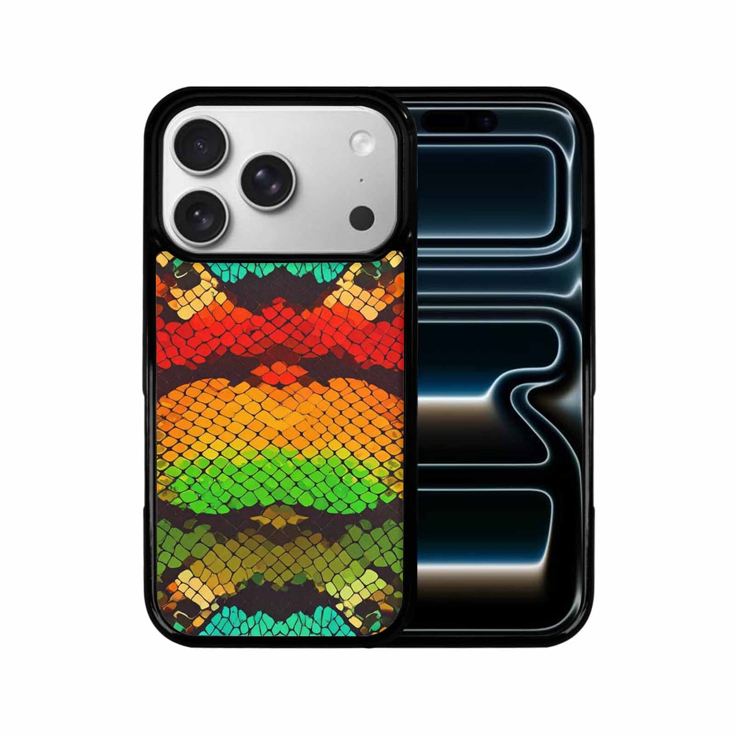 iPhone 17 Pro Case — Snake Print Dark Seamless Pattern Animal, Customized Protective Case