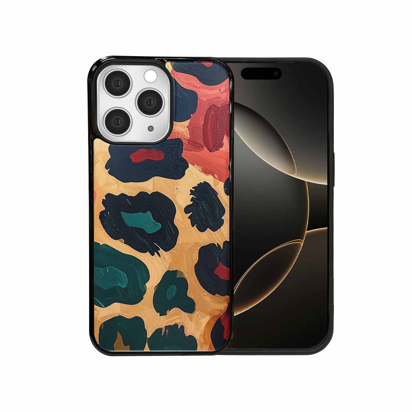 iPhone 15 Pro Max Case — Leopard Wallpaper Print, Custom Print Case Cover
