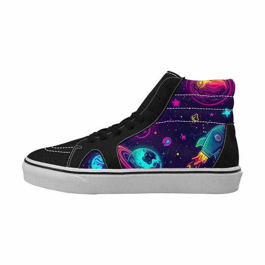 WOMEN'S Space Galaxy Astronaut High Top Canvas Surreal Sneakers