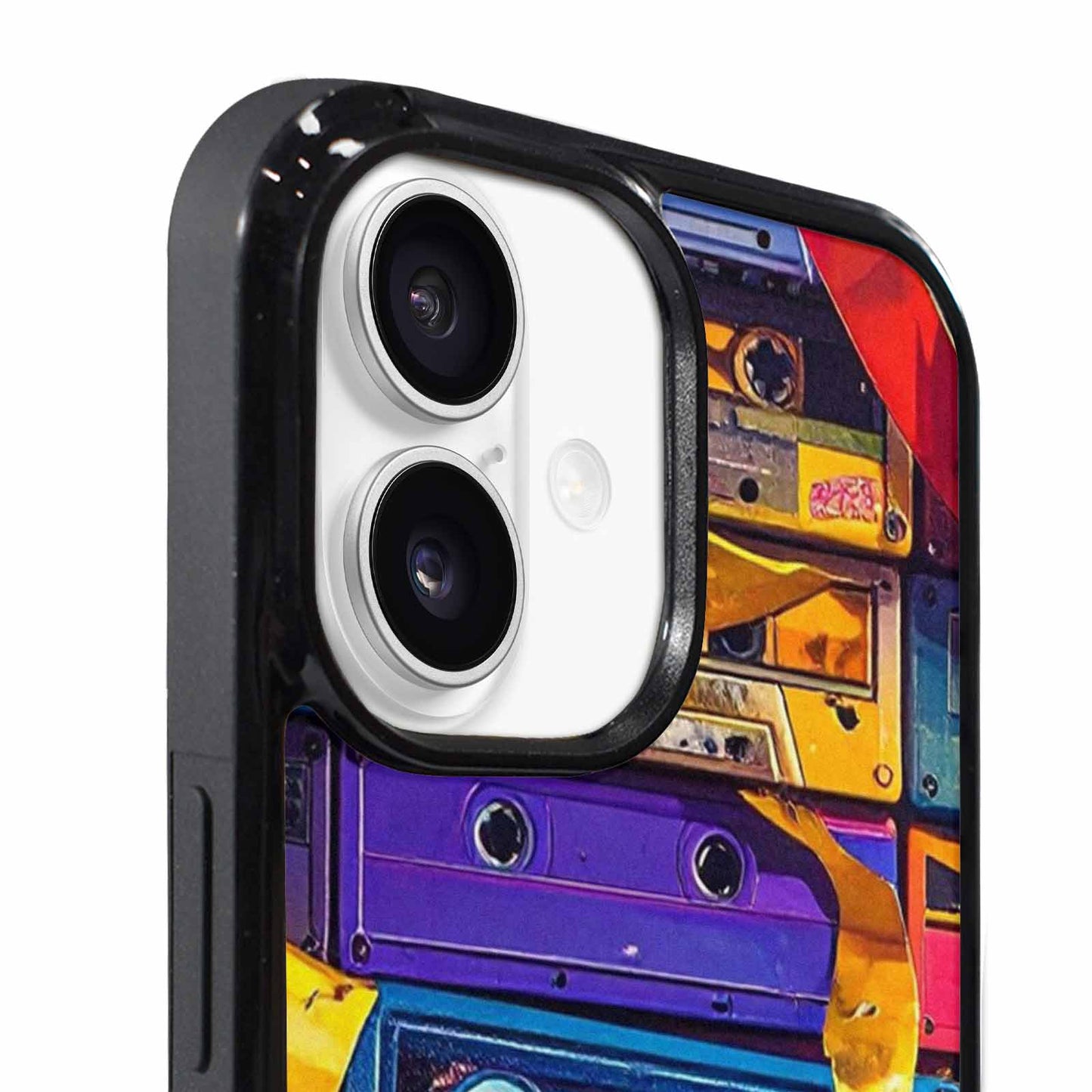 iPhone 17 Case — Retro Cassette Tape Pattern Retro Vintage, Custom Phone Case