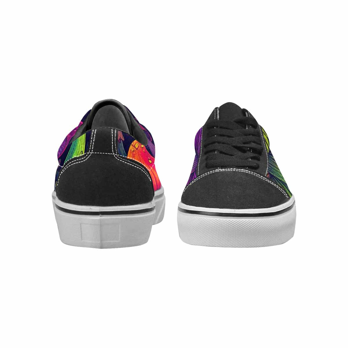 WOMEN'S Psychedelic Mushroom Canvas Lace-Up Wallpaper Art Custom Sneakers