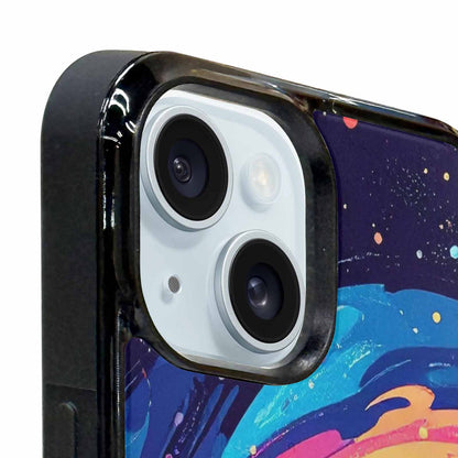 iPhone 15 Plus Case — Love Wins Galaxy Seamless Pattern Vibrant, Custom Printed Phone Case