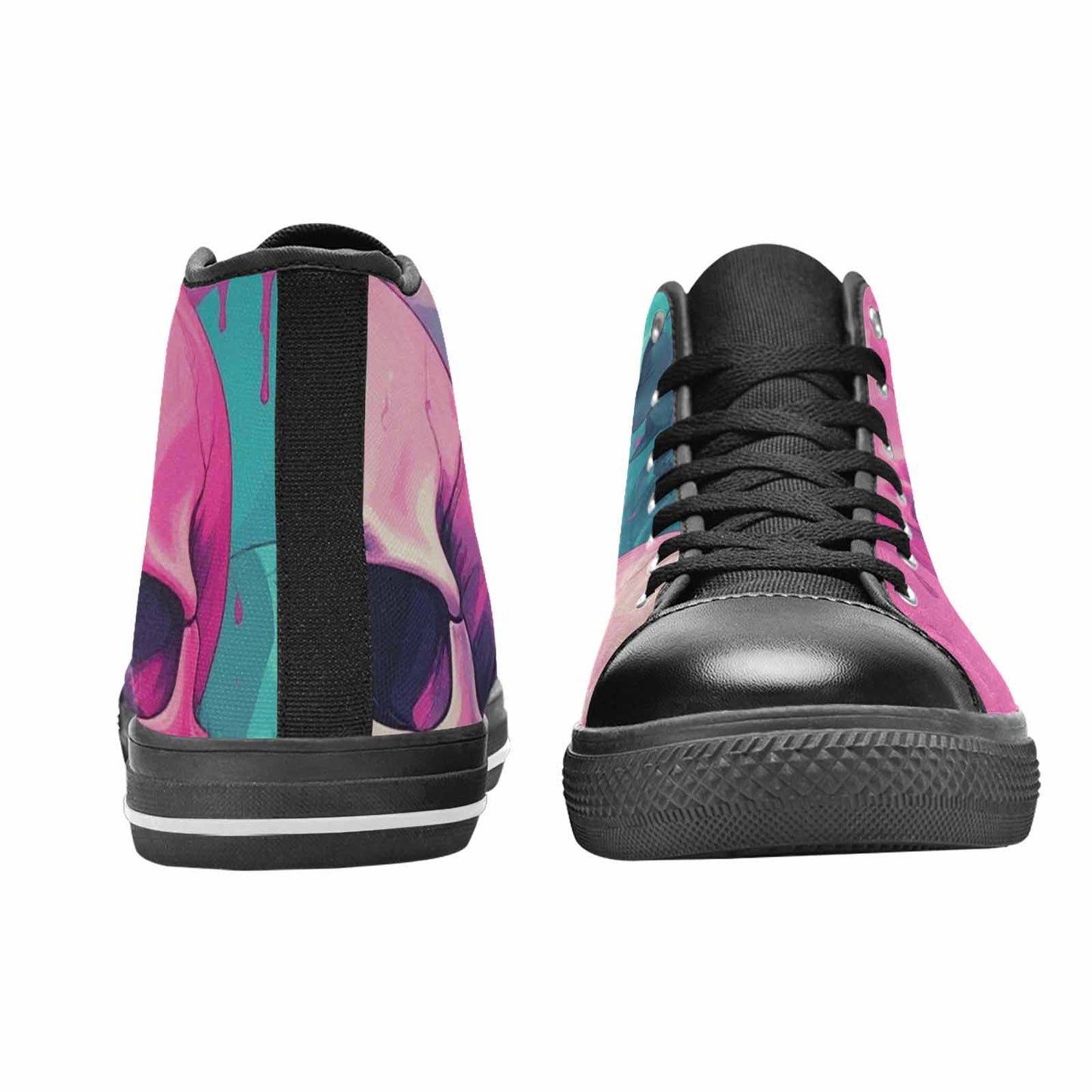 WOMEN'S Thousands Of Skulls High Top Canvas Cottagecore Shoes