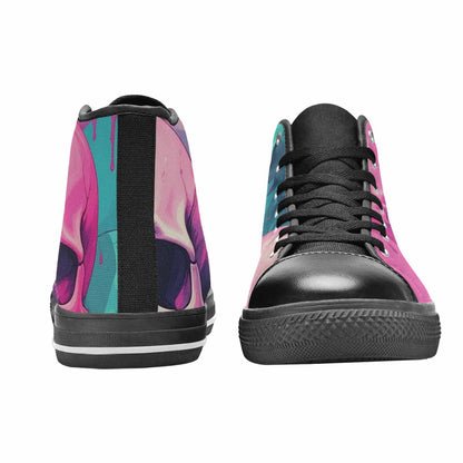 WOMEN'S Thousands Of Skulls High Top Canvas Cottagecore Shoes