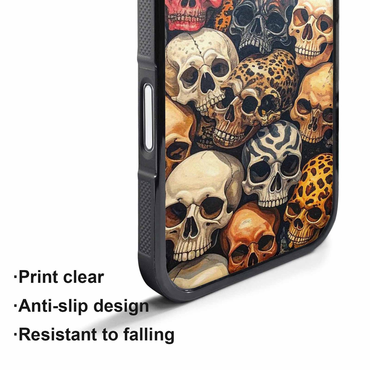 iPhone 17 Pro Case — Skulls Pattern Hundreds Of Sma Gothic, Customized Protective Case