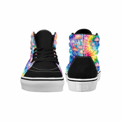 MEN'S Mushrooms  Tie Dye High Top Canvas Dark Academia Custom Sneakers