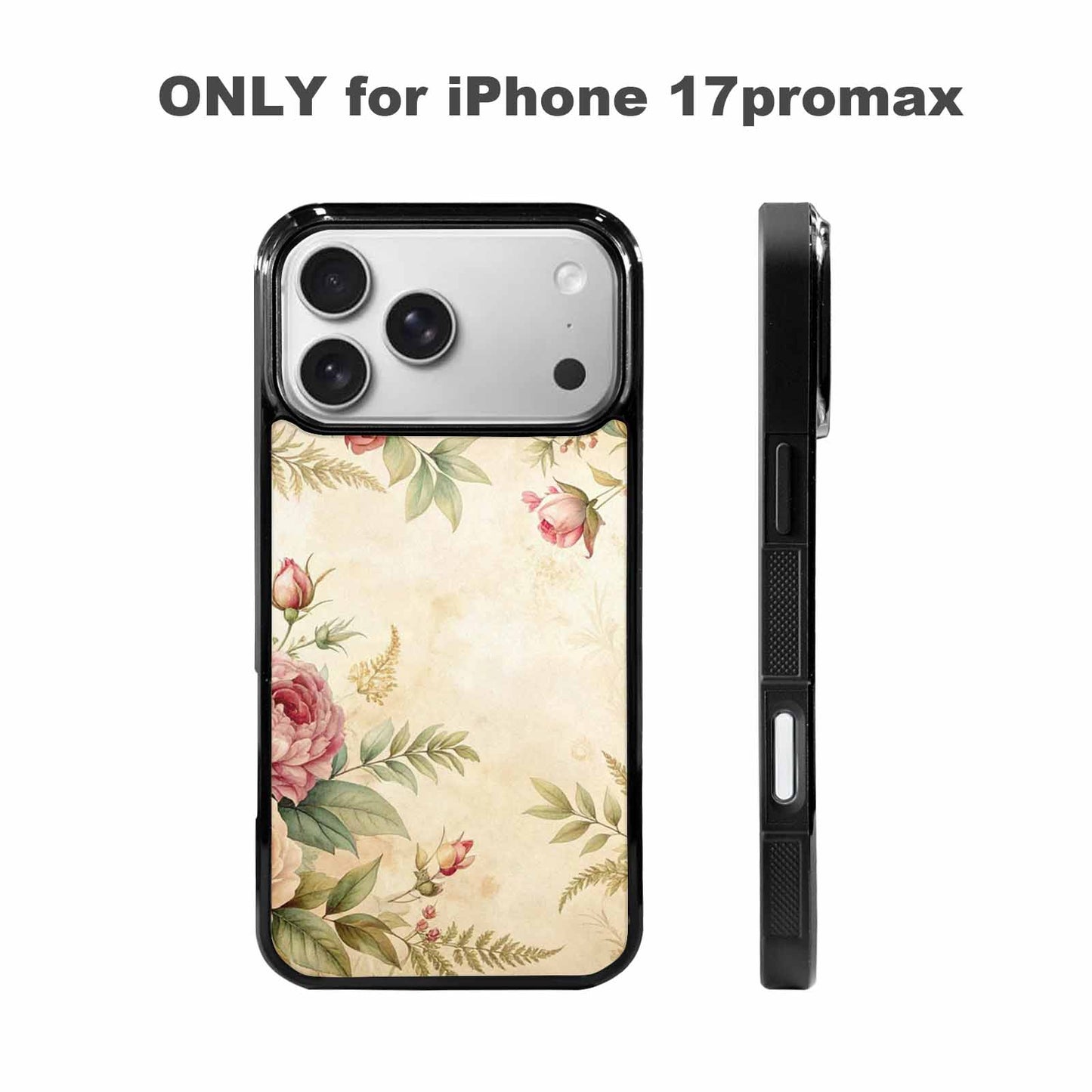 iPhone 17 Pro Max Case — Vintage Botanical Art Pattern Floral, Unique Phone Case Design