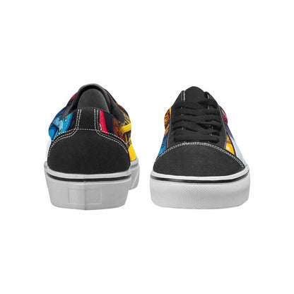 WOMEN'S Smiley Faces Lace-Up Canvas Grunge Custom Shoes