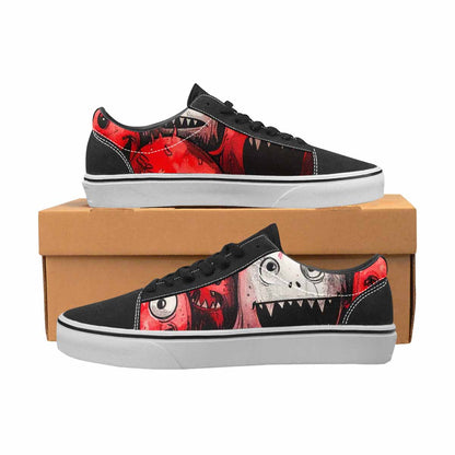 WOMEN'S Monsters (general) Lace-Up Canvas Dark Academia Sneakers