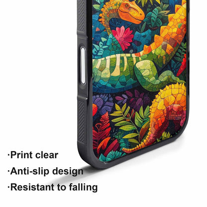 iPhone 17 Pro Max Case — Small Dinosaur Silhouette Pattern, Original Art, Original Design Phone Case